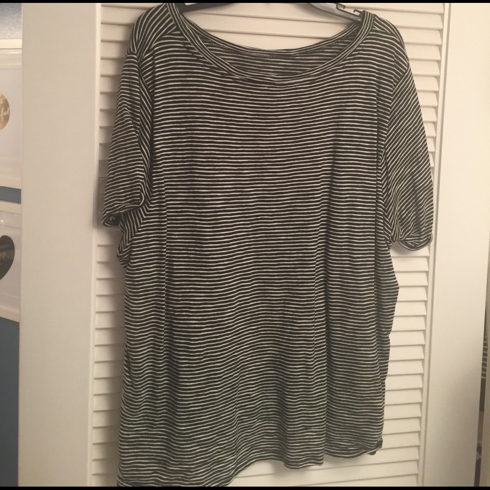 Forever 21+ Black & White Striped T-shirt