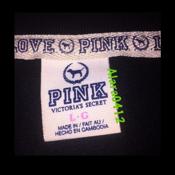 LIKE NEW VS PINK CHEETAH BLACK SWEATSHIRT CREW - Picture 7 of 8