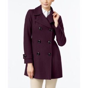 Burgundy Pea Coat