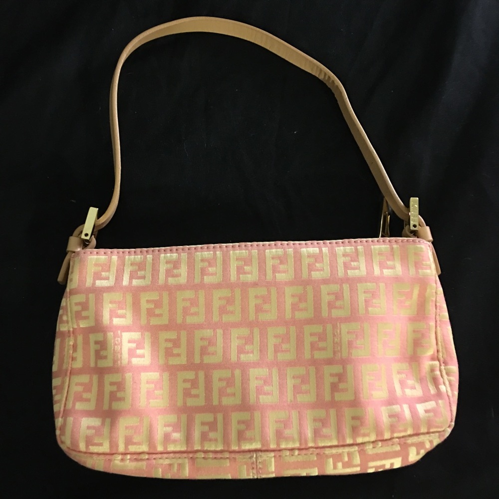 SOLD Vintage Pink Fendi Wristlet Clutch Bag