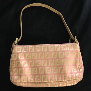 SOLD Vintage Pink Fendi Wristlet Clutch Bag
