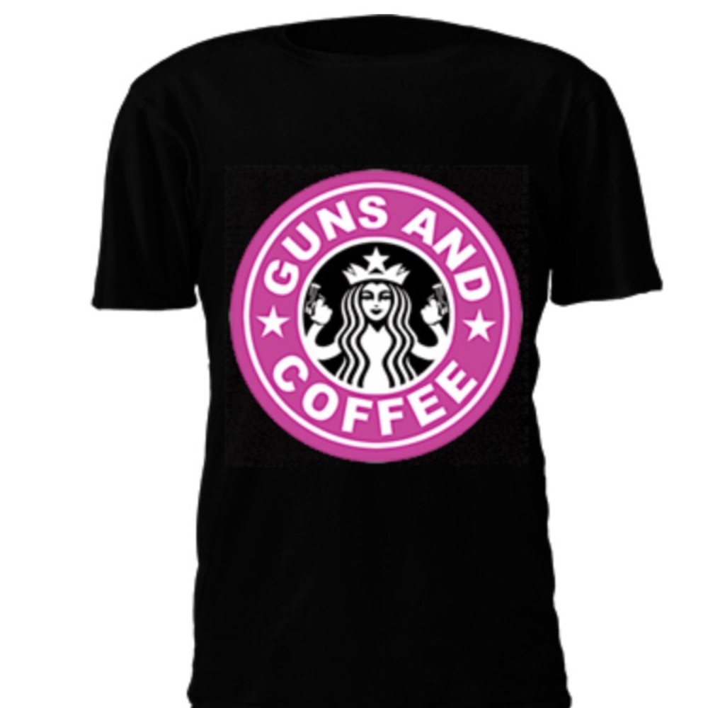 Guns & coffee women's tshirt