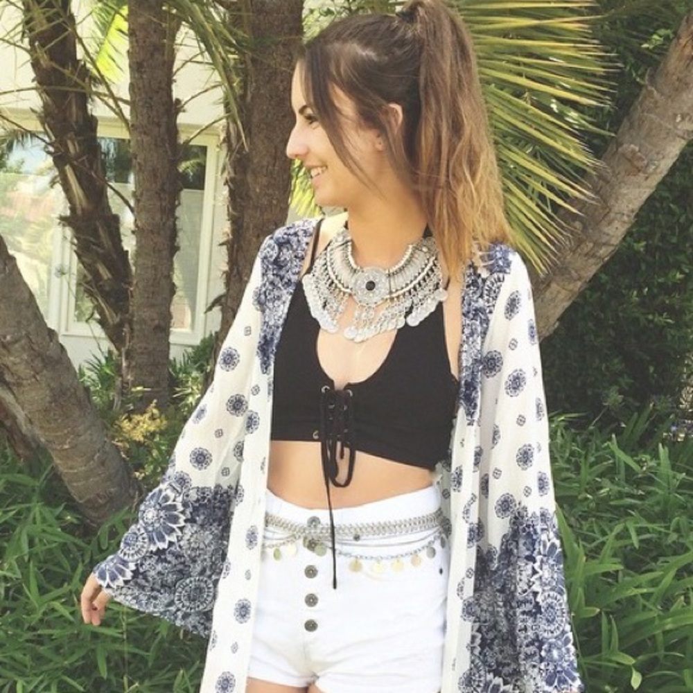 LF Rumor Lace Up Crop Top/Bralette