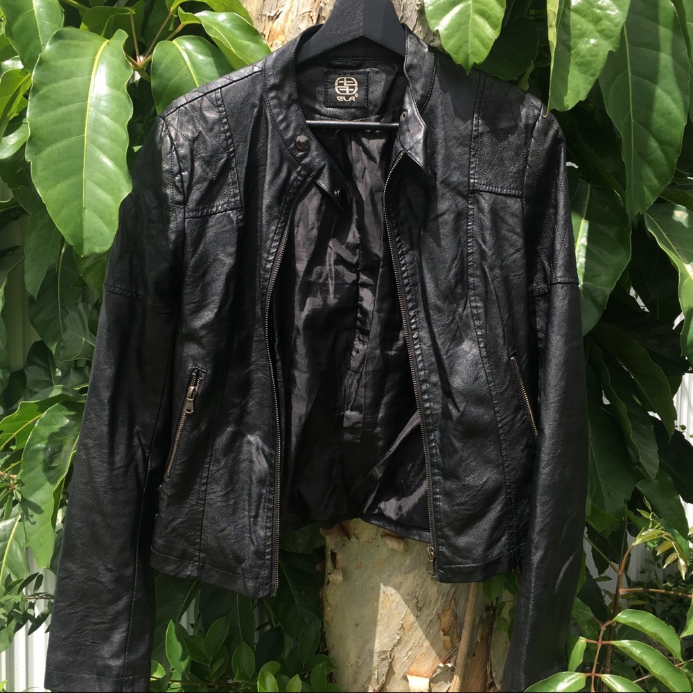Leather jacket dressy