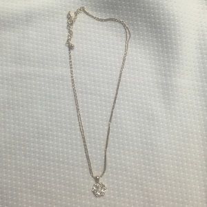 Pearl and CZ double strand necklace