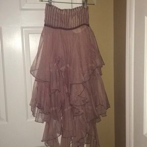 Free People - "Cascade of Ruffles" slip-Dusty Rose