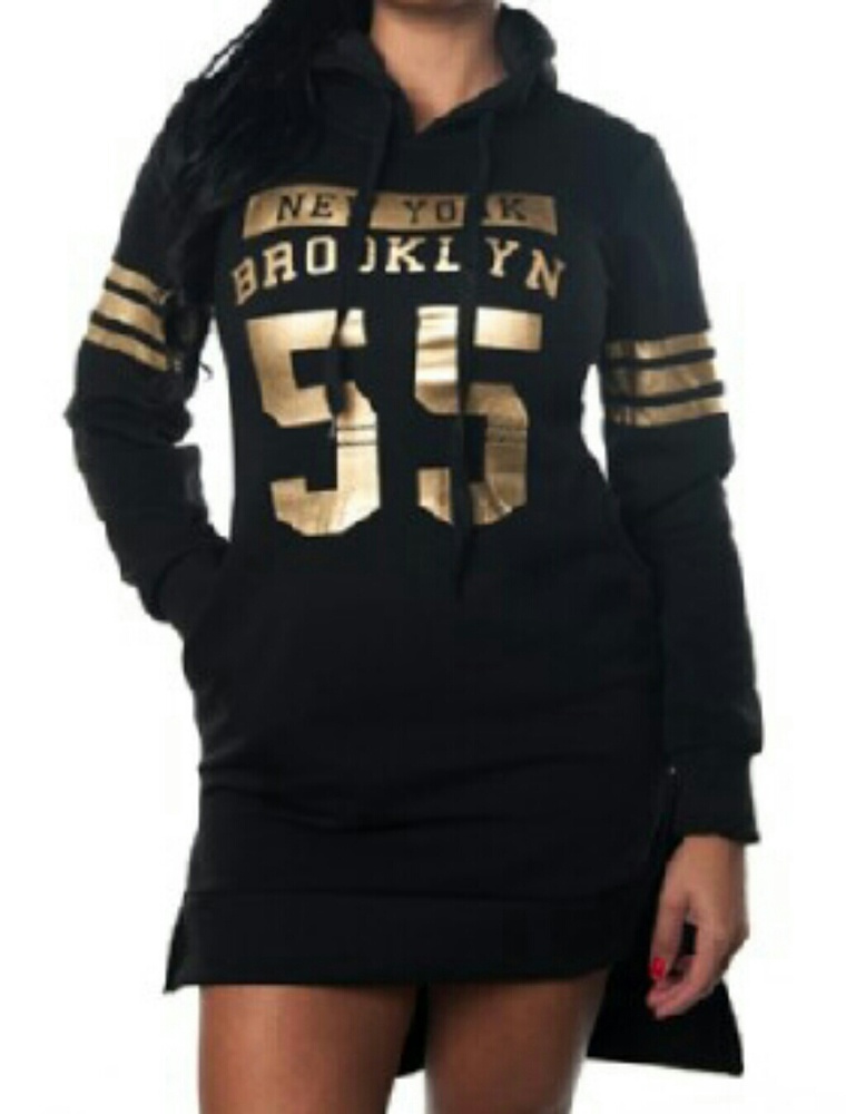 Hot New Style!!!   Mini Hooded Sweatshirt Dress