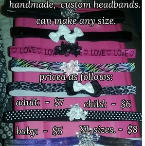 Handmade custom headbands