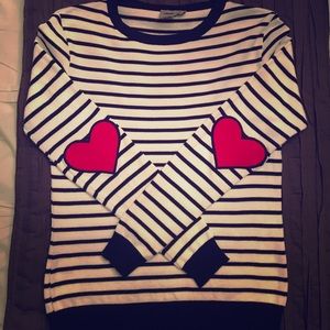 Heart elbow patch sweater
