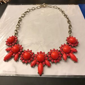 Red J.Crew statement necklace
