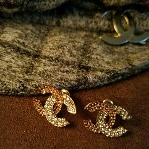 C's w/C'z 14k rose gold color earrings
