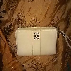 White Leather Coach Clutch