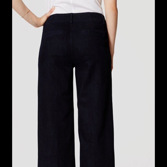 Ann Taylor Loft crop wide leg jeans - Picture 3 of 6