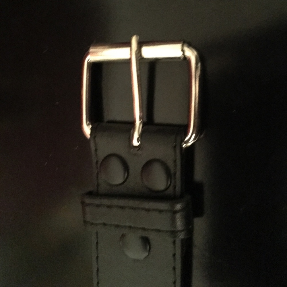 All leather black belt