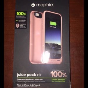 mophie rose gold charging case iPhone 6