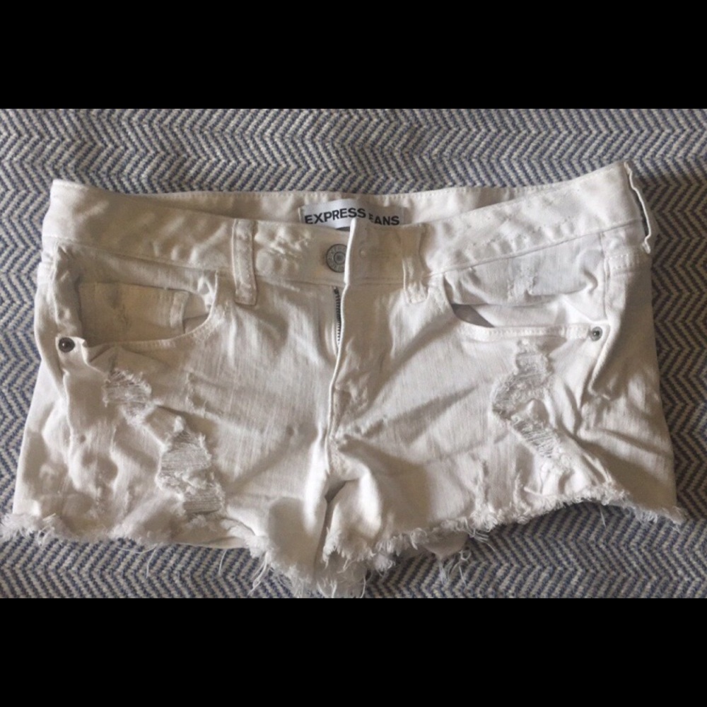 Express white shorts