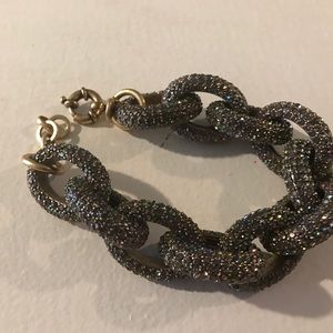 J Crew Pave Chain Link Bracelet