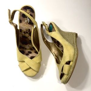 Sam Edelman - Arianna Yellow Suede Wedges