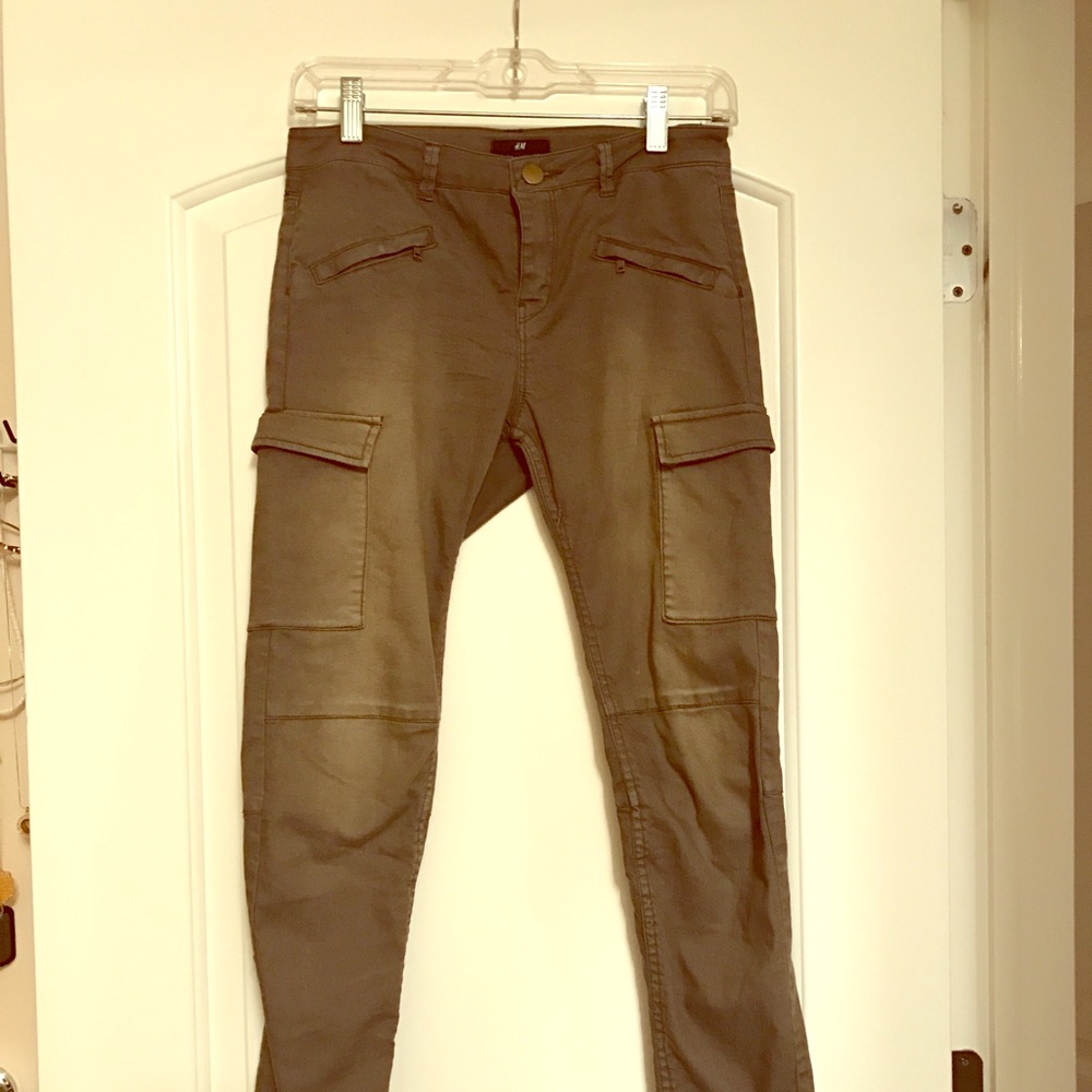 H&M green pants. With cargo pockets on the side