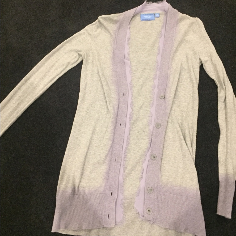 Vera Wang purple ombré cardigan