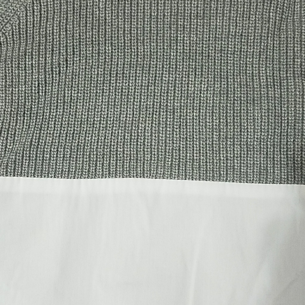 Contrast poplin back ribbed sleevless tunic - Picture 5 of 8