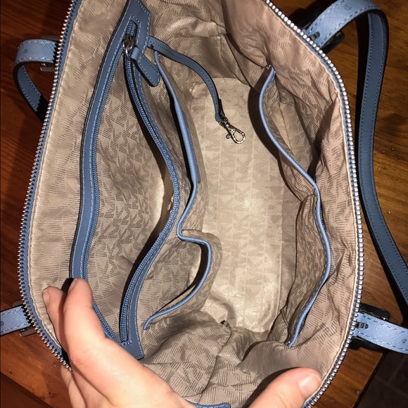 Michael Kors Jet Set zip top tote Cornflower Blue - Picture 4 of 6