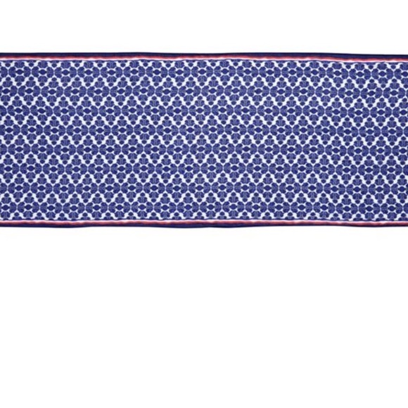 Vera Bradley cobalt tile fringe scarf - Picture 3 of 3