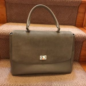 Banana Republic Suede Gray Satchel Purse