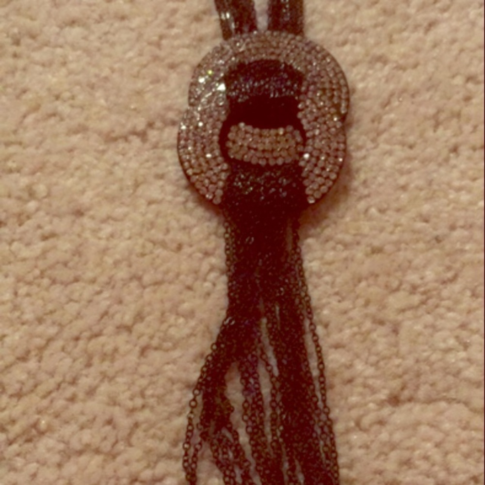 Black Circles and Chains Necklace