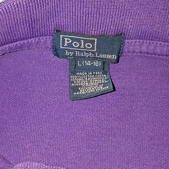 Purple Youth Polo Shirt size Large 14/16 - Picture 2 of 3