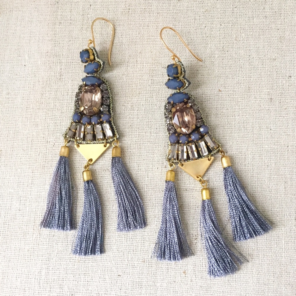 Stella & Dot Rachelle Tassel Chandelier Earrings