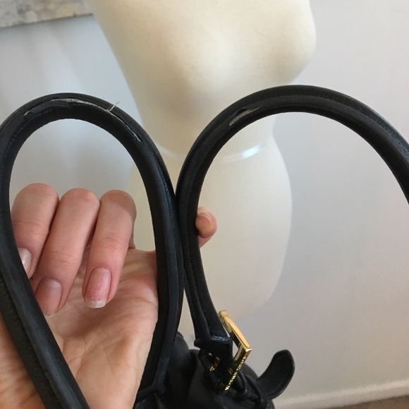 Tory burch black leather gold bag purse - Picture 4 of 4