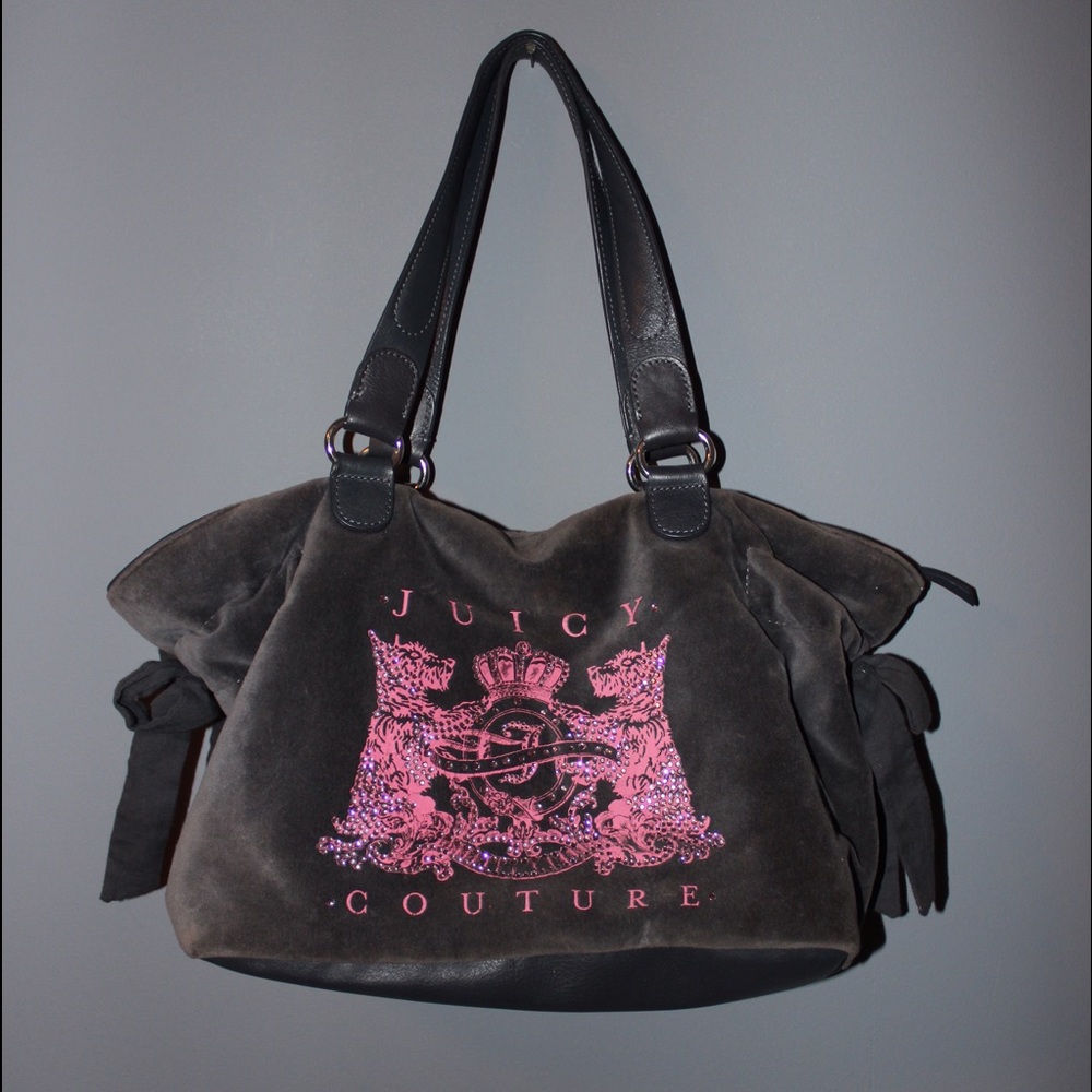 Gray and Pink Juicy Couture Purse