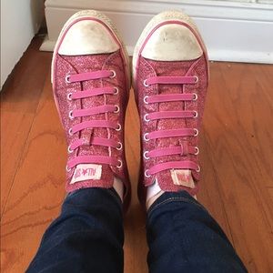 💖Pink Sparkle Converse✨