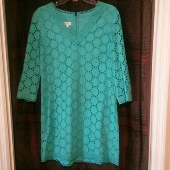 London Times Tops - Teal Tunic w/25in inseam