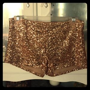 Gold Sequin Shorts