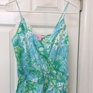 Lilly Pulitzer Melba Jumpsuit in Lagoon Green Wave