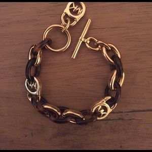 Michael Kors tortoise shell and gold bracelet