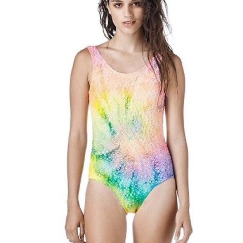 UNIF Tie Dye Crochet Swimsuit