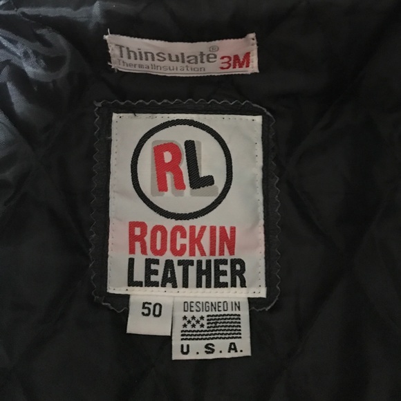 Genuine leather w/ removable thinsulate liner. - Picture 3 of 4