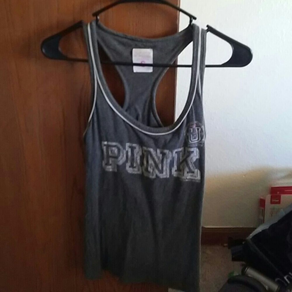 Gray n white tank top