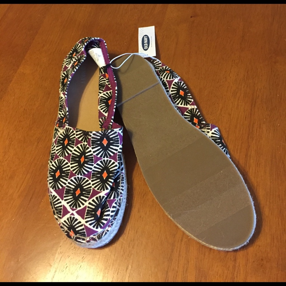 Old Navy Espadrilles Navy Print Size 9 - Picture 3 of 3
