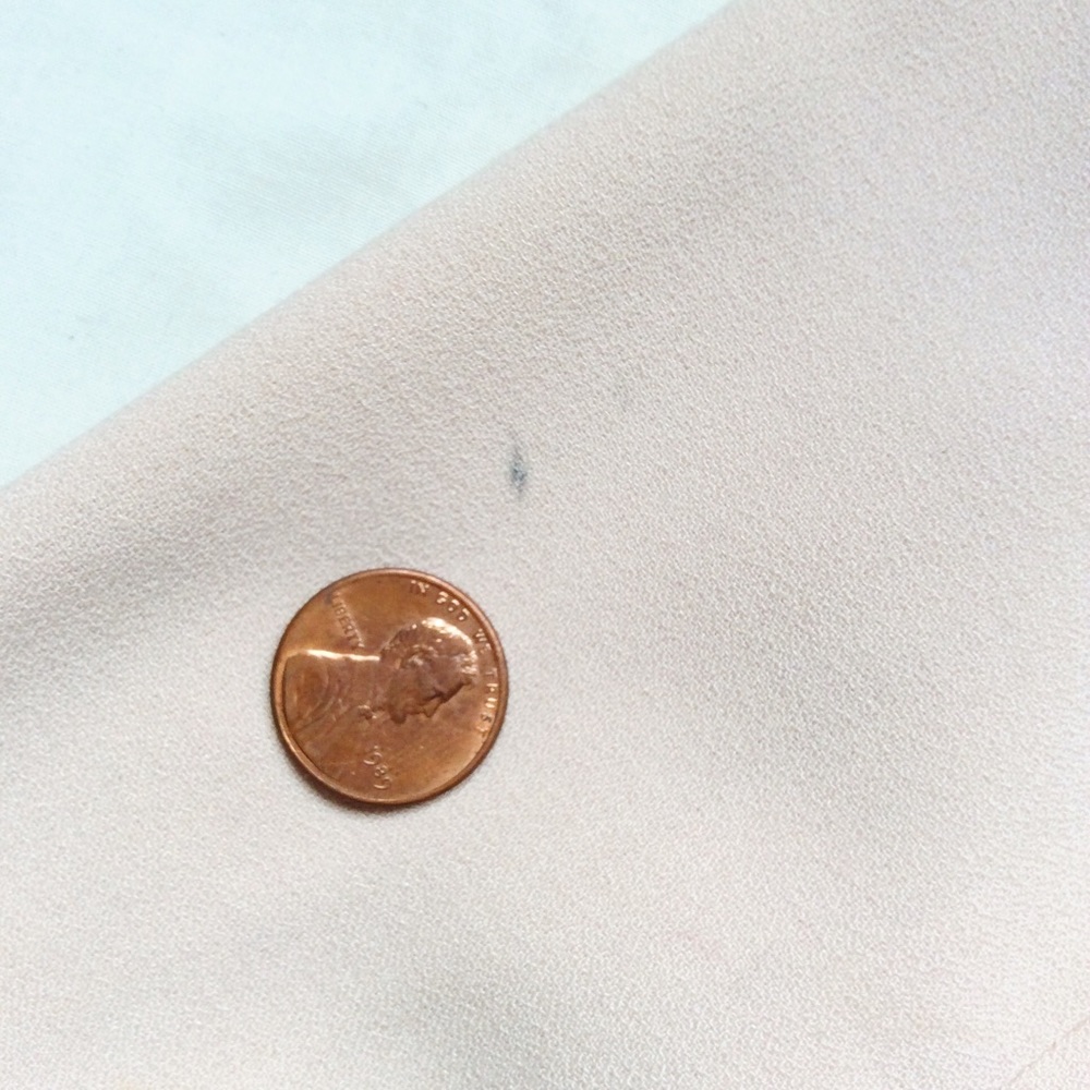 Blush pink or nude fitted blazer leather accent - Picture 6 of 7