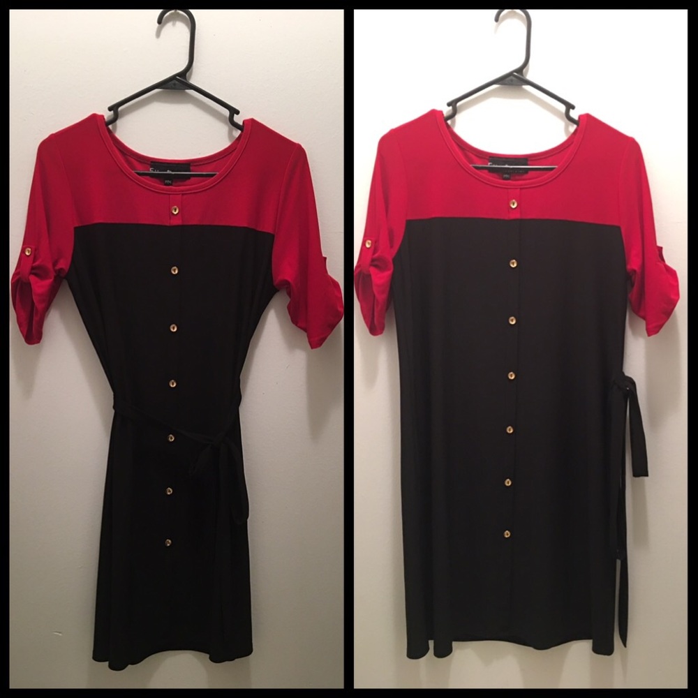Black/Red Ellen Parker Dress