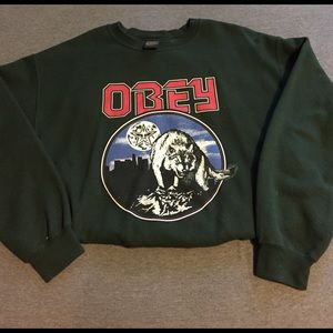 Obey forest green sweatshirt
