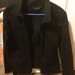 Fox Brand black zip up lightweight jacket