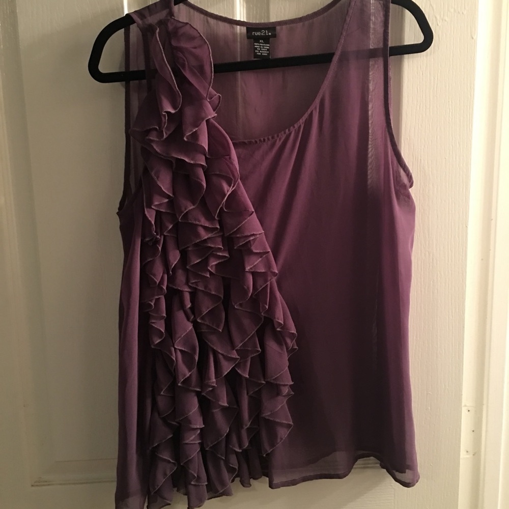 Beautiful purple chiffon blouse