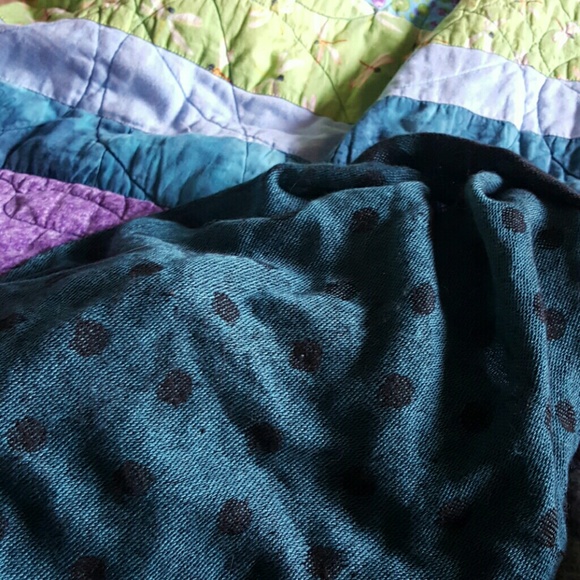 Set of 2 lightweight infinity scarves teal/black - Picture 3 of 6