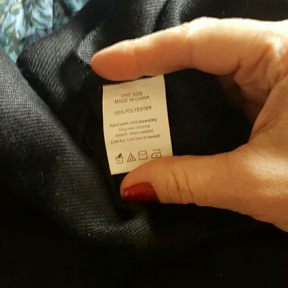 Set of 2 lightweight infinity scarves teal/black - Picture 5 of 6