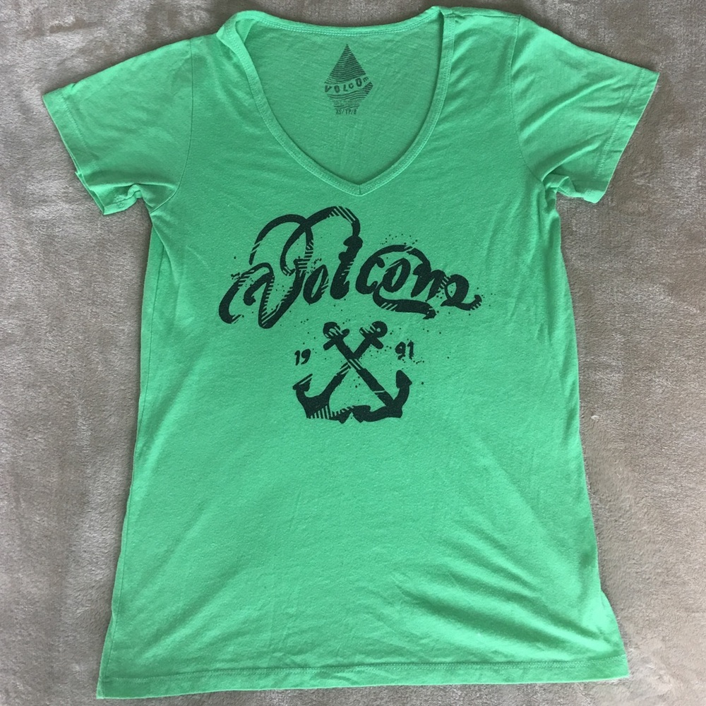 Peppermint Green Volcom V-Neck